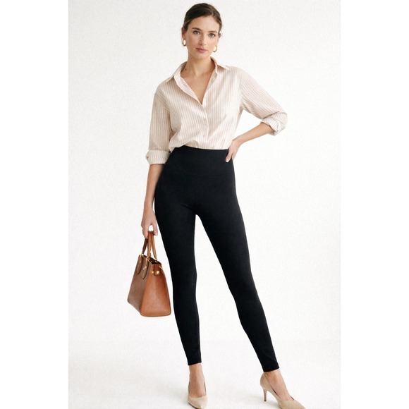 White House Black Market Pants - White House Black Market Scuba Knit Runway Black Leggings NWT Size 00 $79